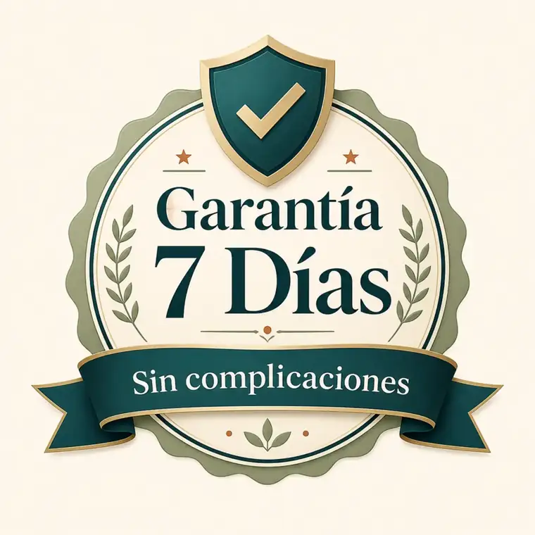 Sello de garantía de 7 días sin complicaciones